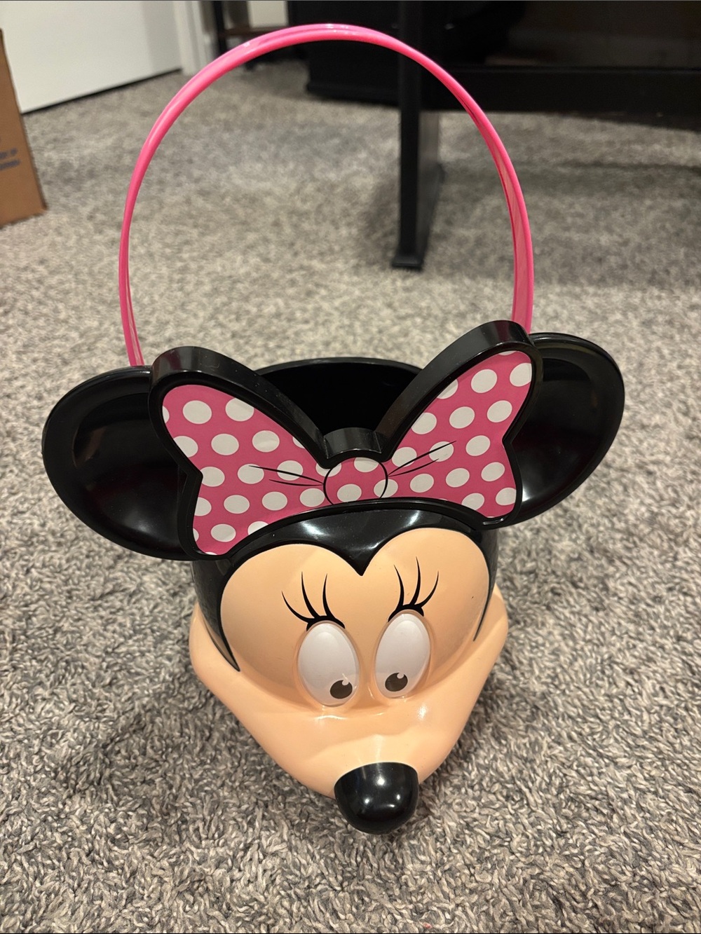 Pink Minnie Mouse Kids Halloween Basket